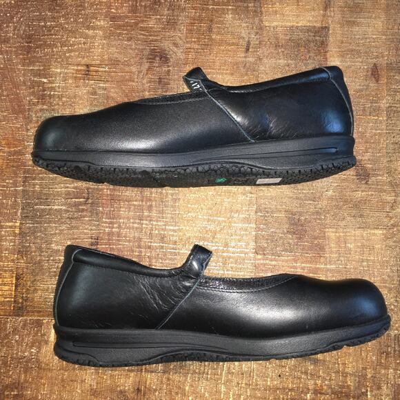 SAS San Antonio Shoes Clare Non Slip Mary Jane Loafer Black Womens 9 Narrow - Picture 7 of 9